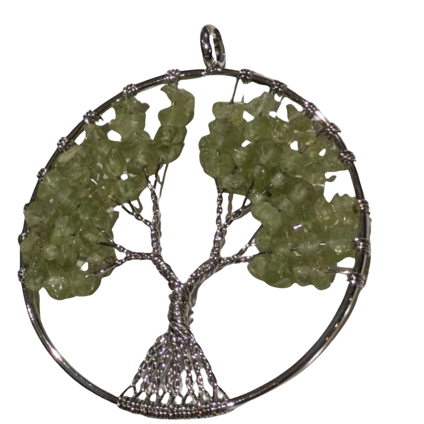 Arbre de vie péridot rond 5cm