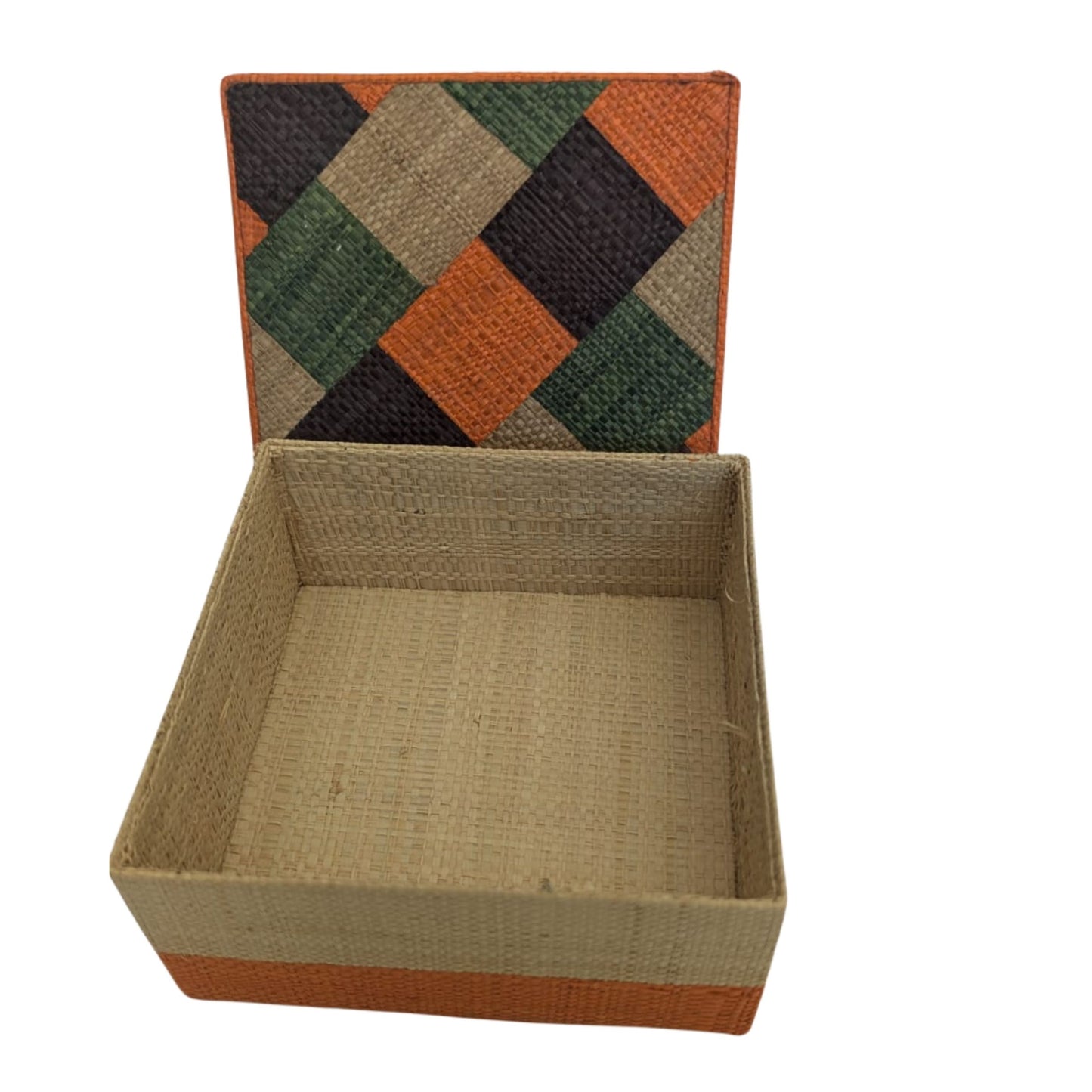 Boite à bijoux damier orange