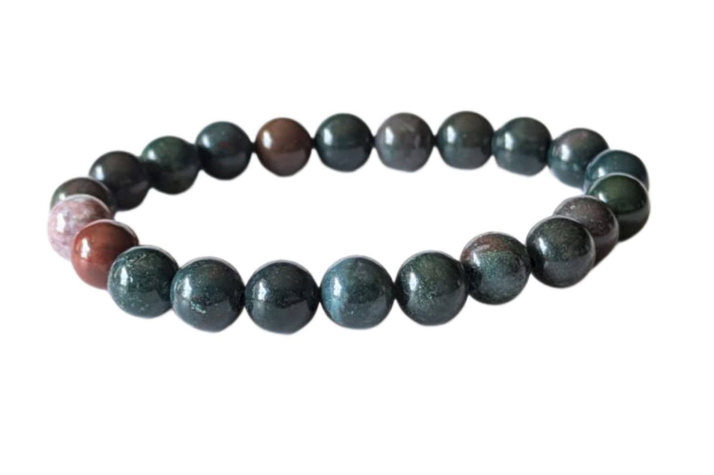 Bracelet Jaspe vert 8 mm