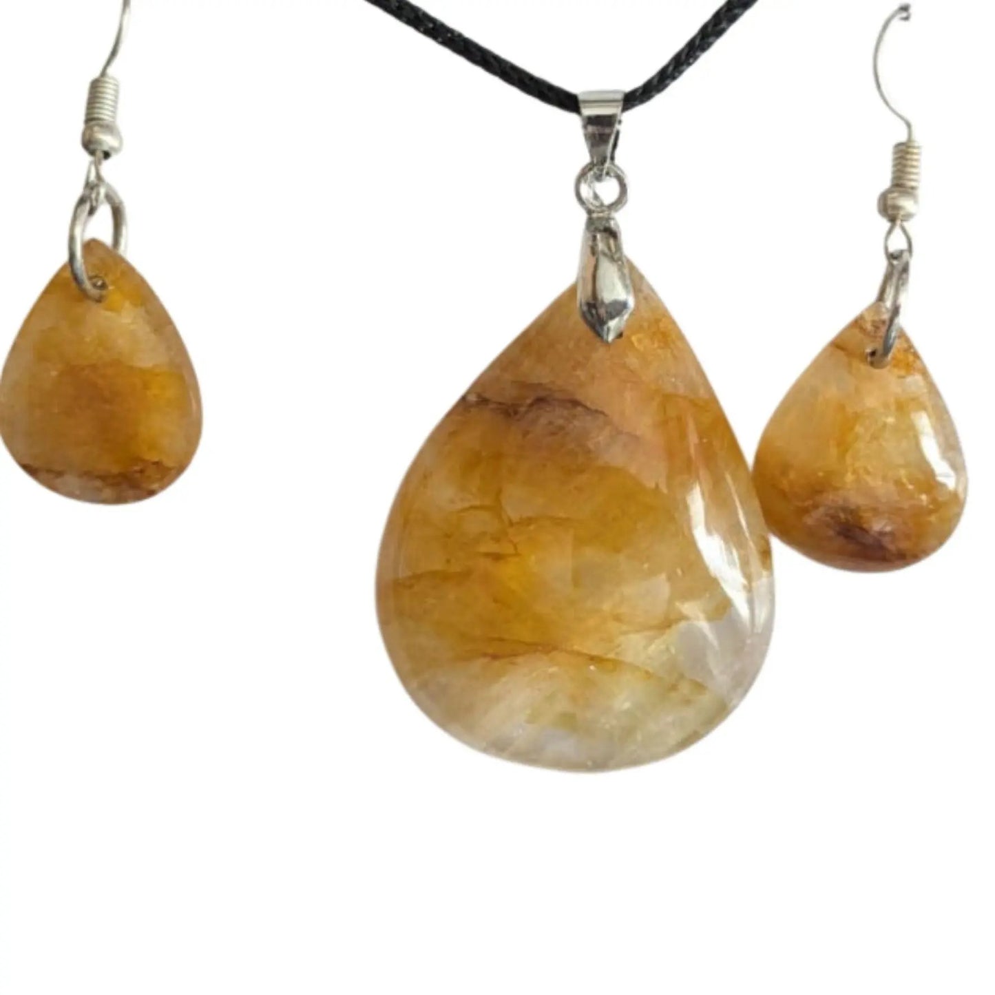 Parure en quartz jaune hématoïde