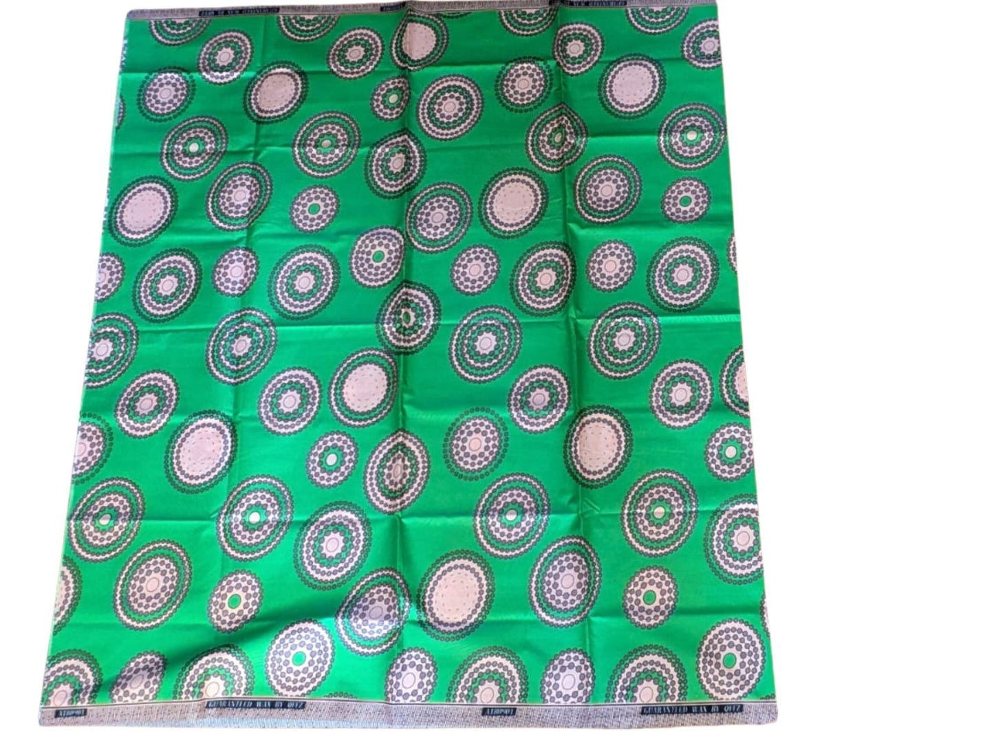 Tissu wax ronds verts