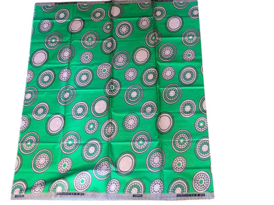 Tissu wax ronds verts