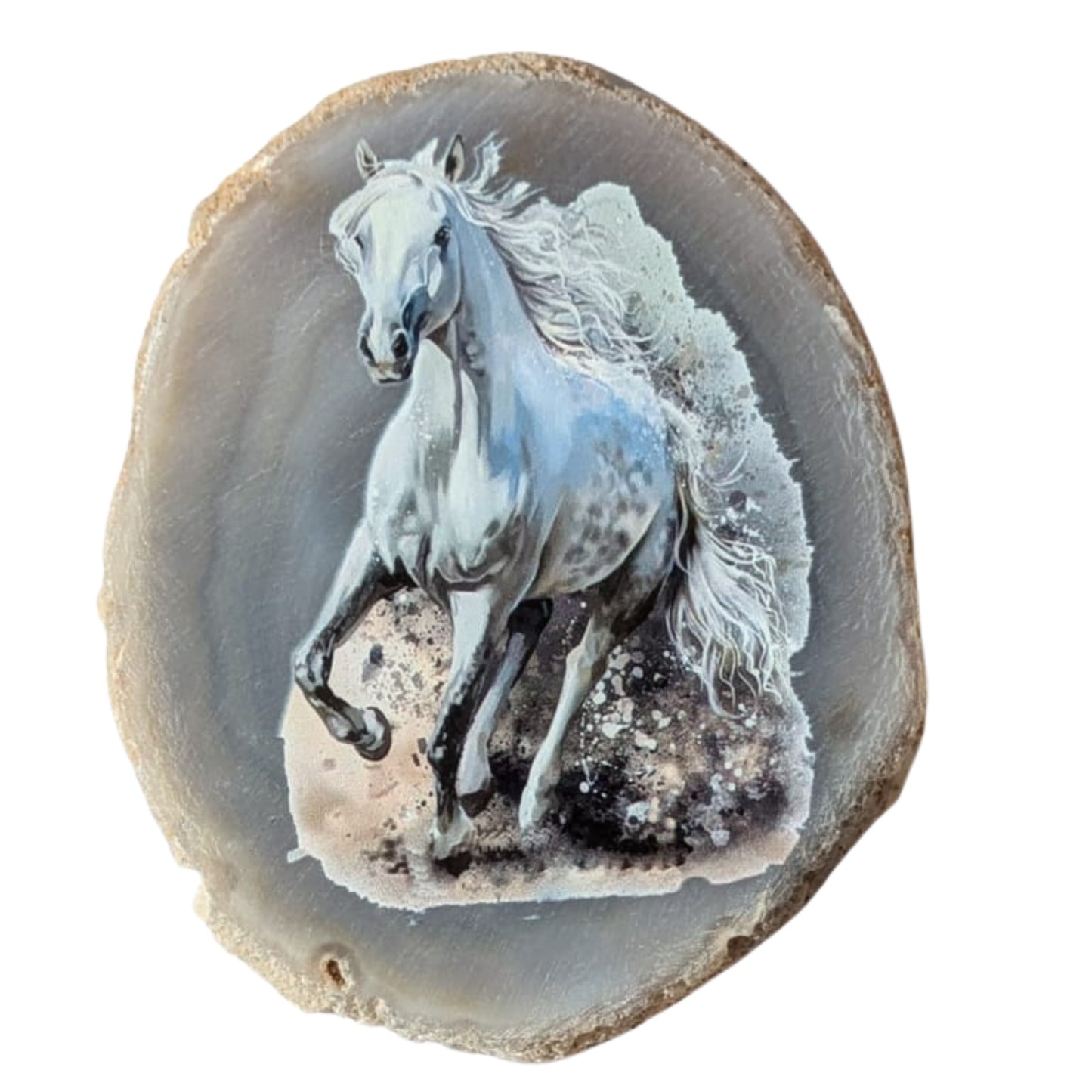 Tranche d'agate mustang