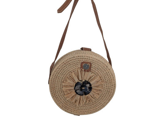 Sac à main rond en raphia