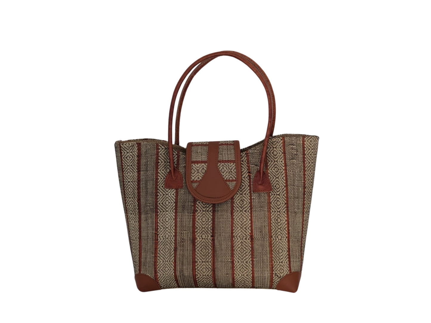 Sac à main en rabane et cuir