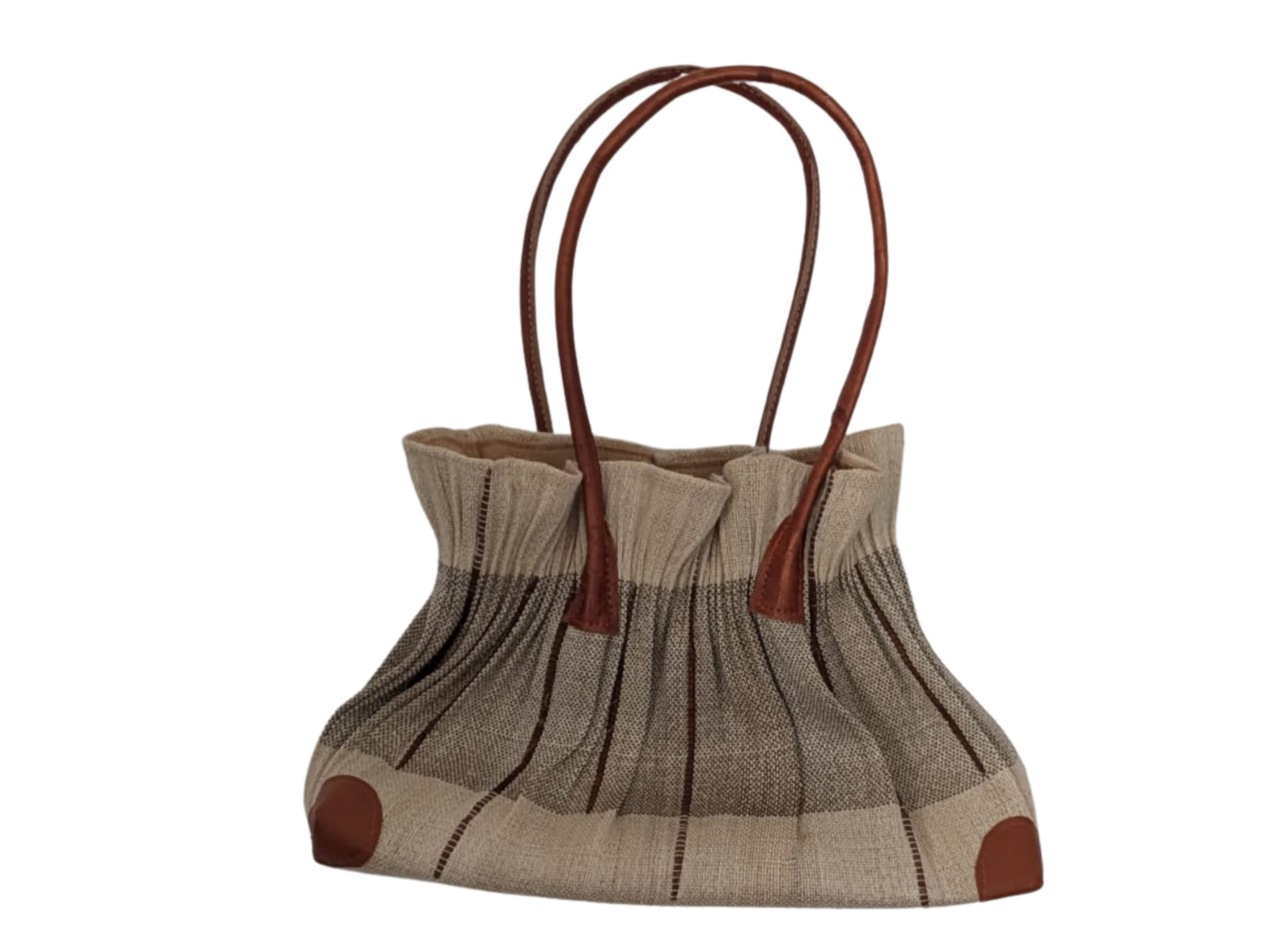 Sac à main en rabane et cuir