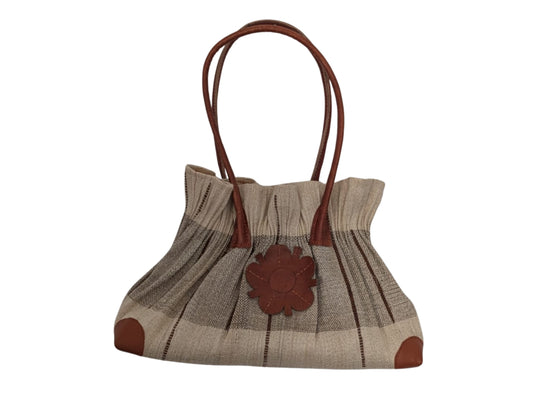 Sac à main en rabane et cuir