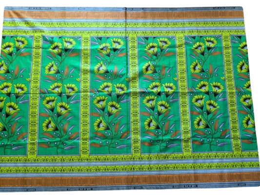 tissu wax fleur jaune