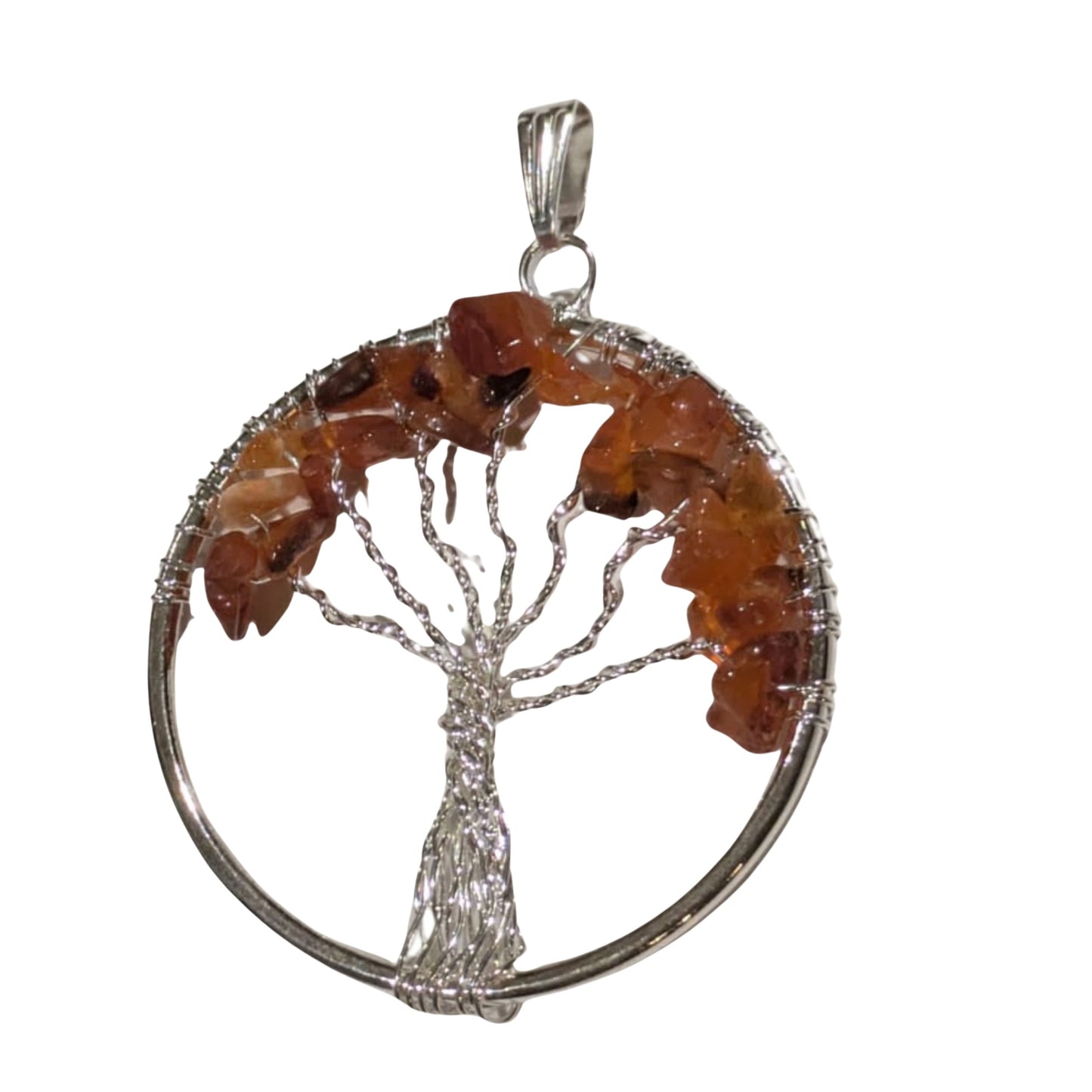 Arbre de vie cornaline 3,5 cm rond
