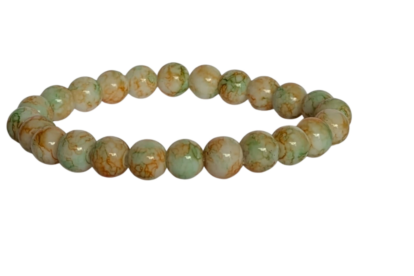 BRACELET EN JASPE SOLEIL POLYCHROME – Perles 8 mm – Artisanat de Madagascar Pierre de vitalité & chaleur | Couleurs solaires naturelles | Bracelet élastique fait main