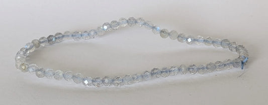 BRACELET EN LABRADORITE FACETE – Perles 2 mm facetées – Artisanat de Madagascar Pierre de protection & intuition | Reflets irisés naturels | Bracelet élastique fait main