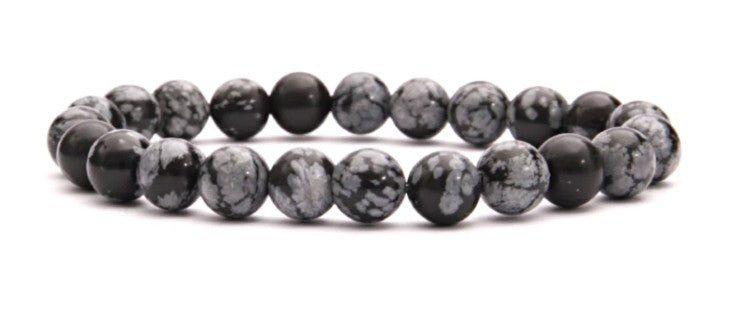Bracelet Obsidienne neige