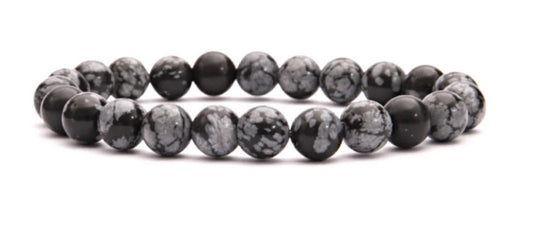 Bracelet Obsidienne neige